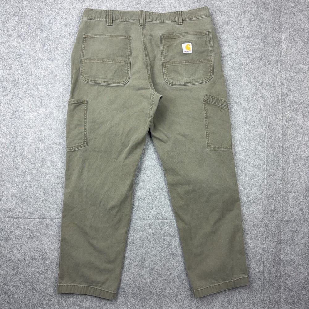Carhartt‎ Pants Mens 38x30 Gray Rugged Flex Double Front Utility Canvas Work - Picture 7 of 13